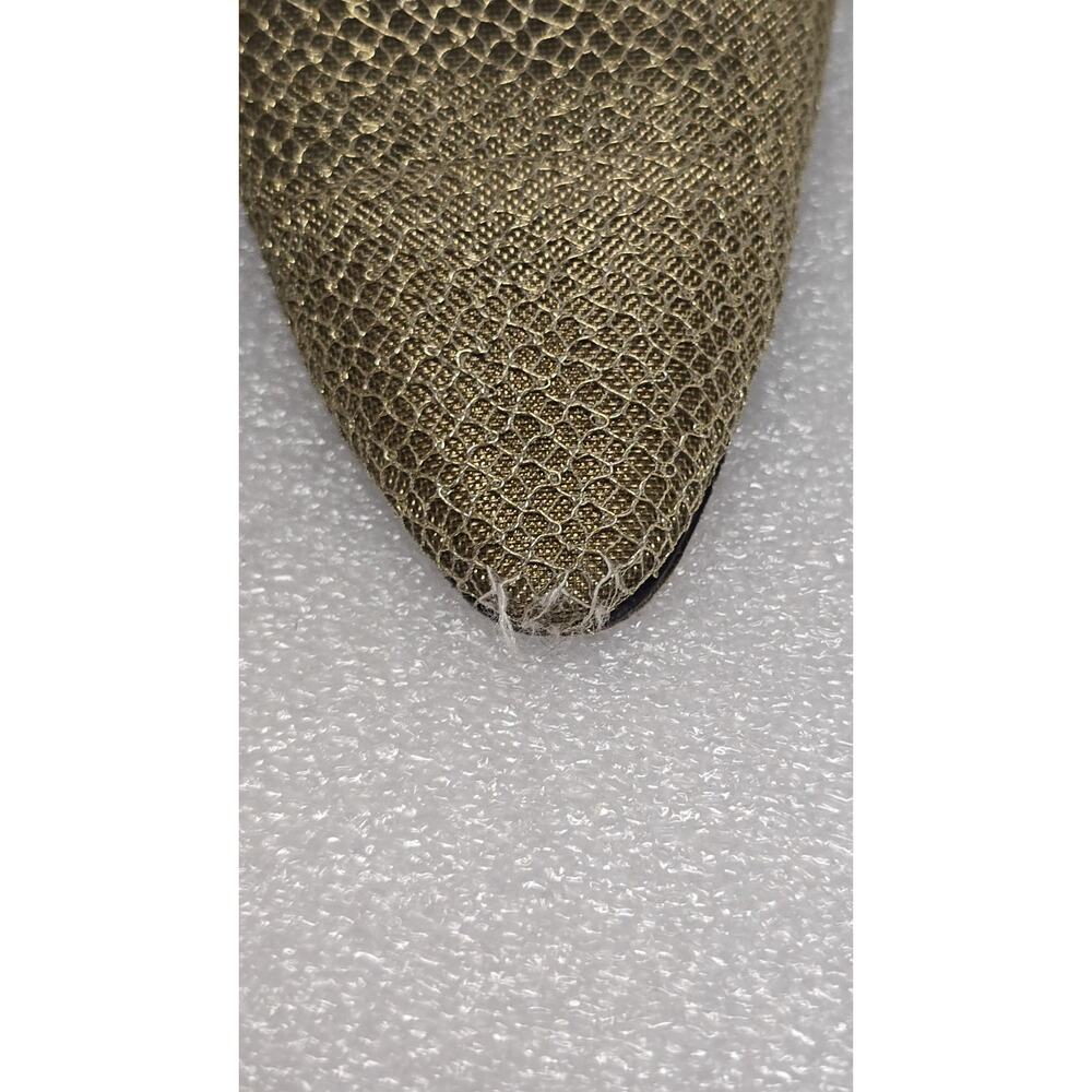 Yves Saint Laurent Women’s Gold Mesh Ankle Strap Heel Shoe Size 7 M - Picture 2 of 10